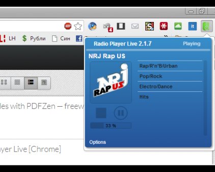 Radio Player Live - удобное онлайновое радио в Google Chrome