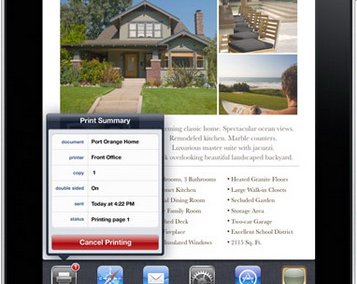 С iOS 4.2 в портативные устройства Apple придет технология беспроводной печати